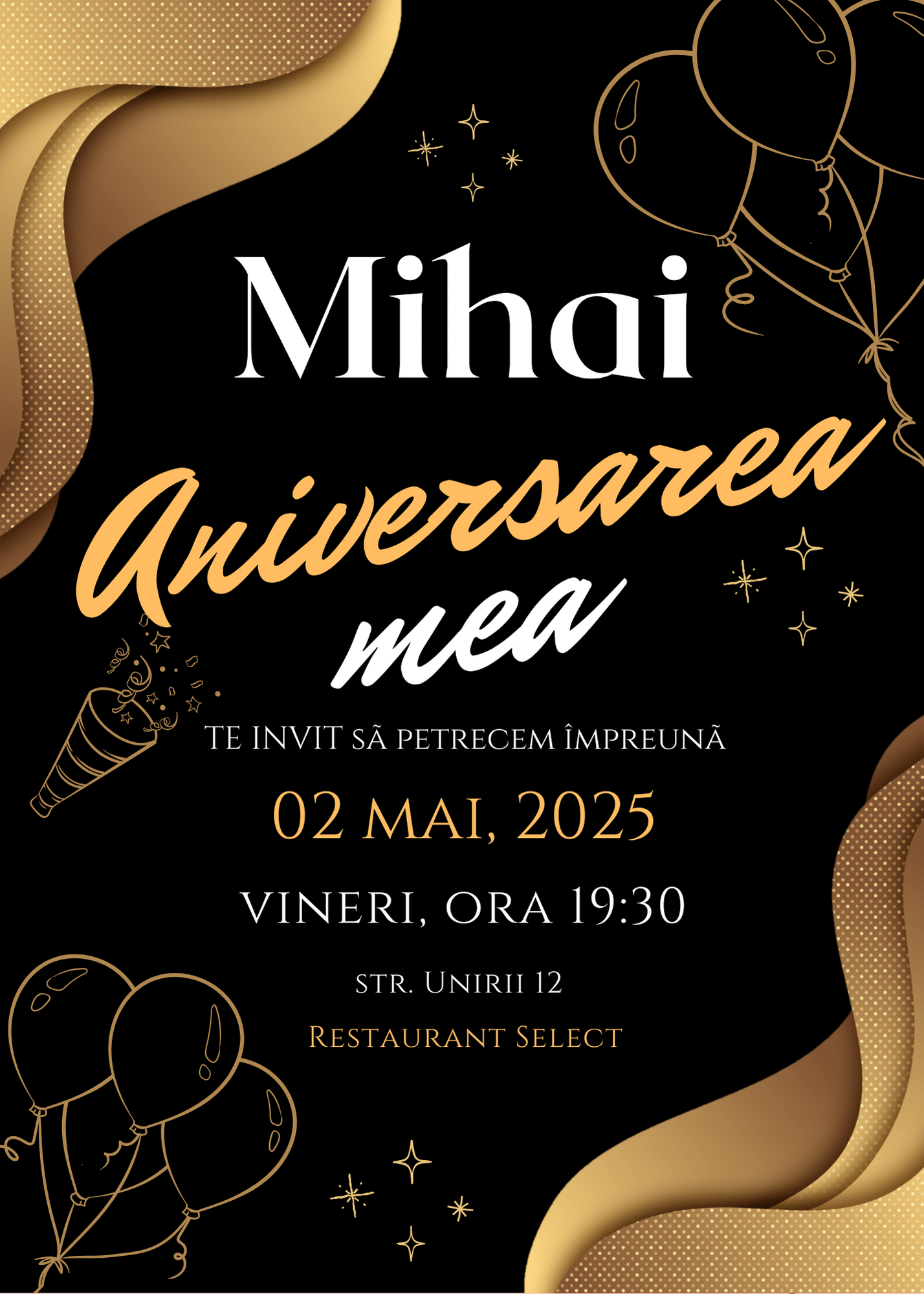 Invitatie digitala majorat model 13