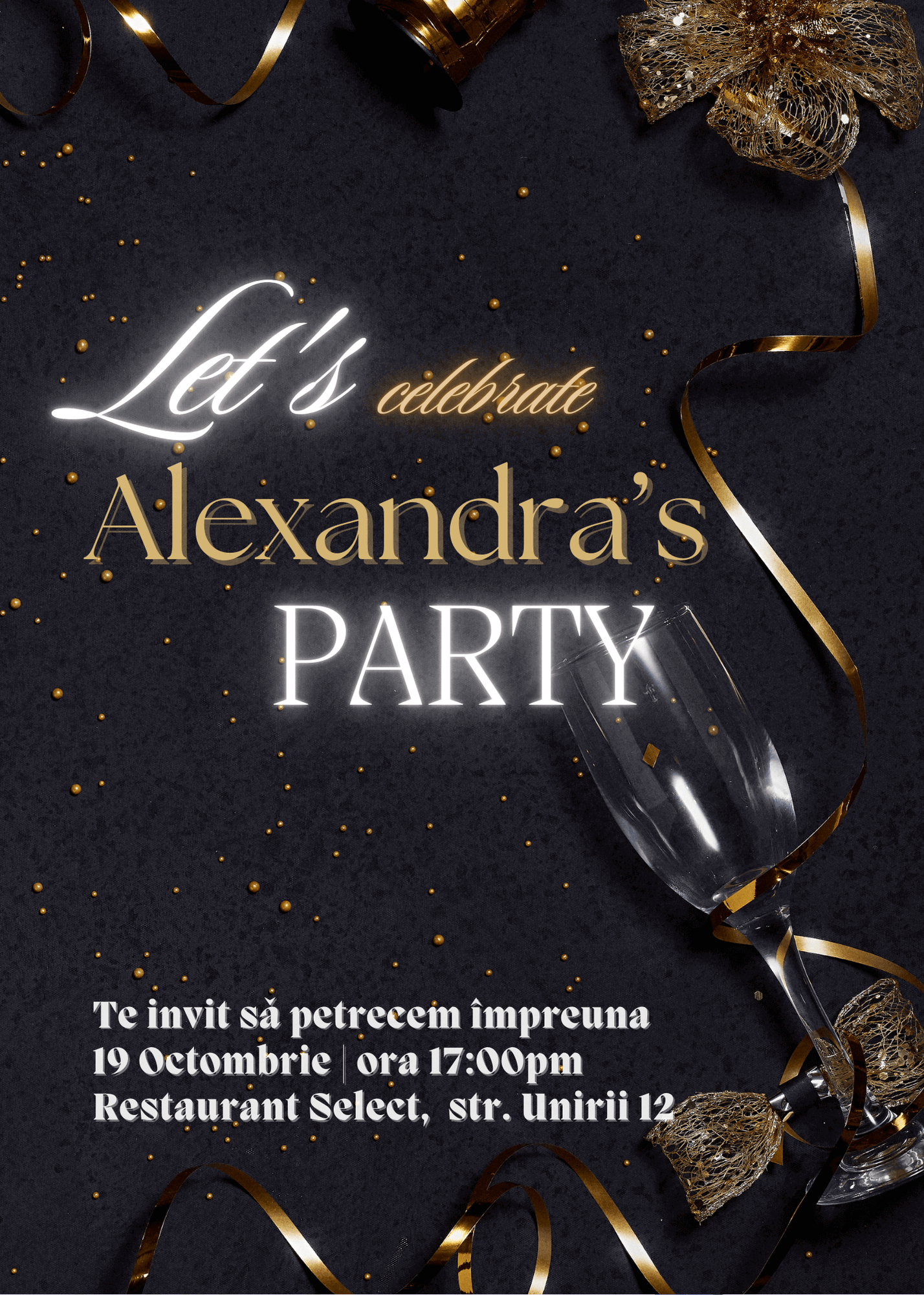 Invitatie digitala aniversare model 19