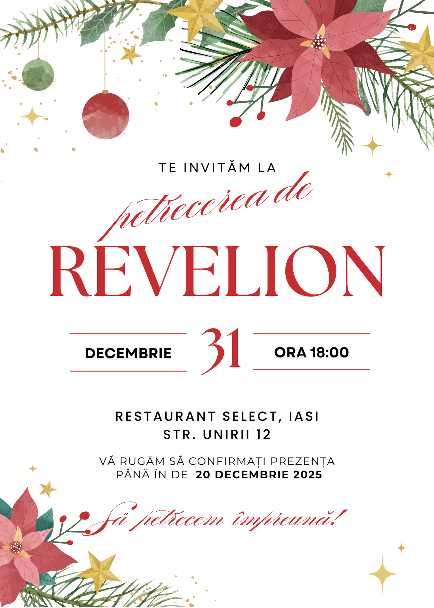 invitatie digitala de revelion model 10
