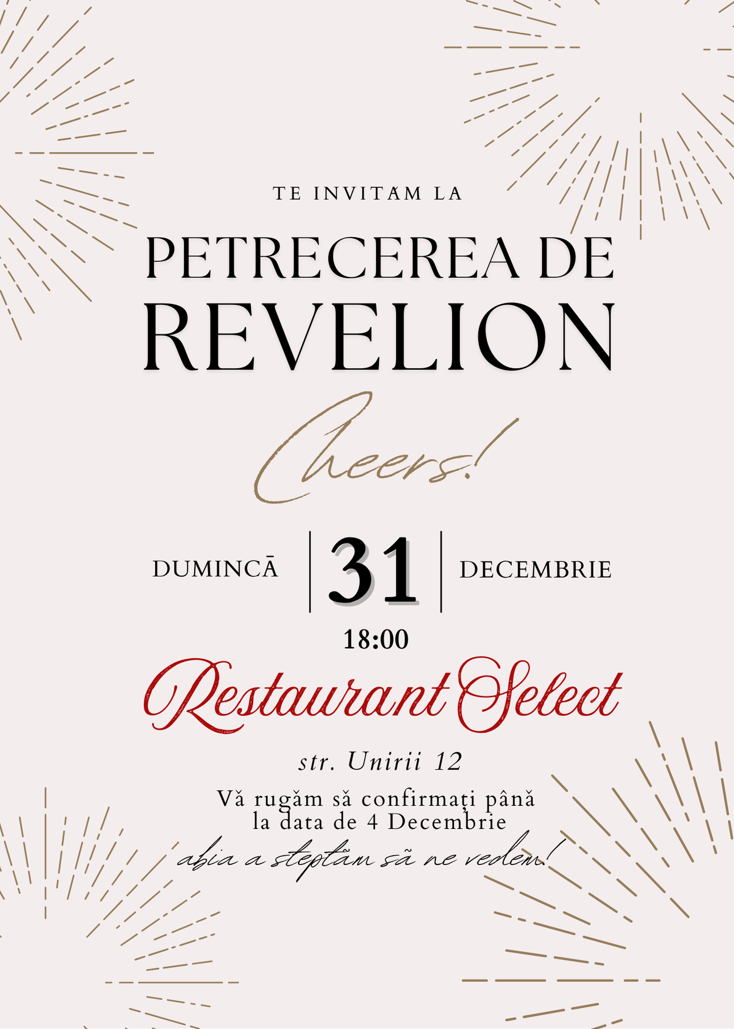 invitatie digitala de revelion model 12