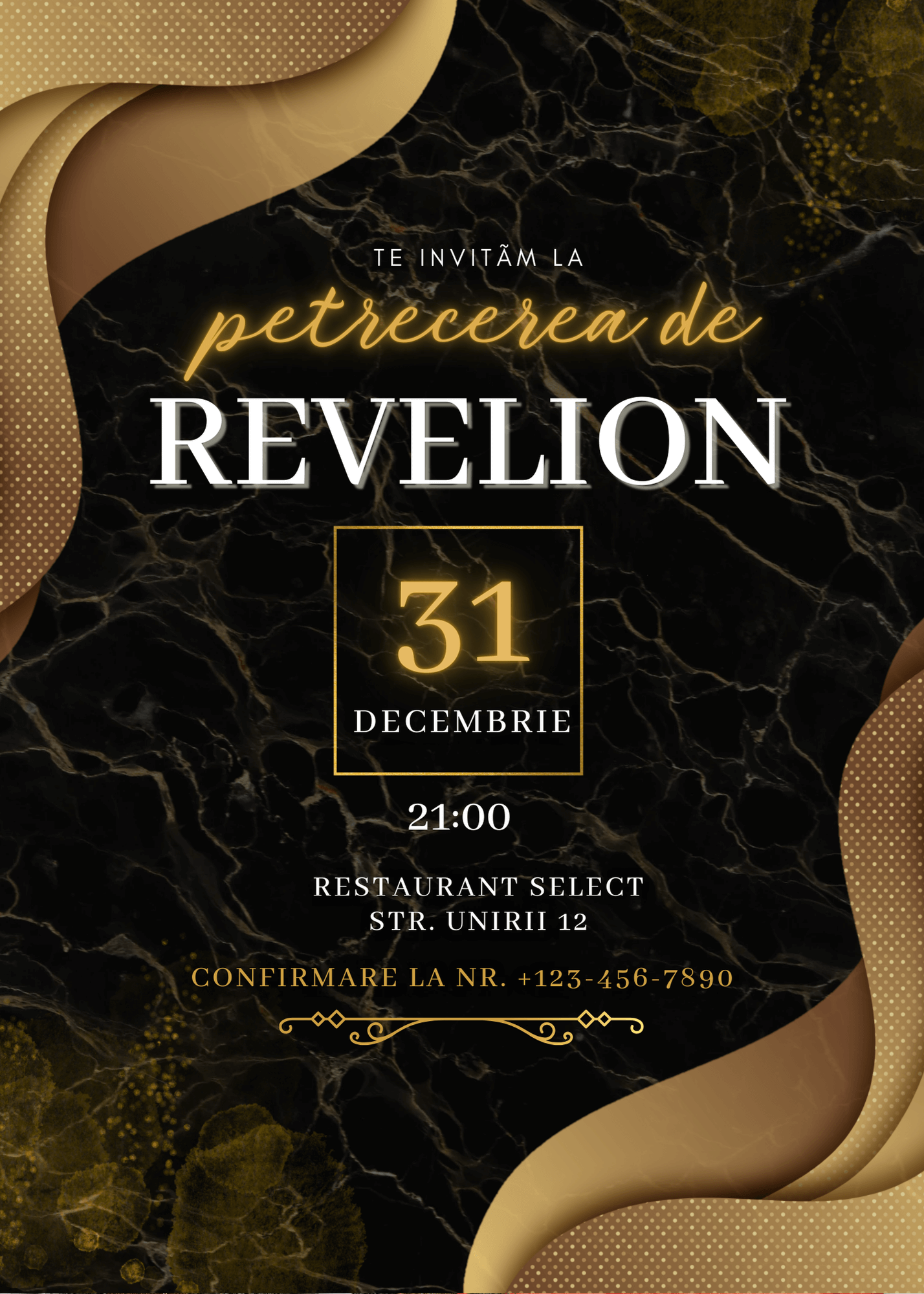 invitatie digitala de revelion model 1