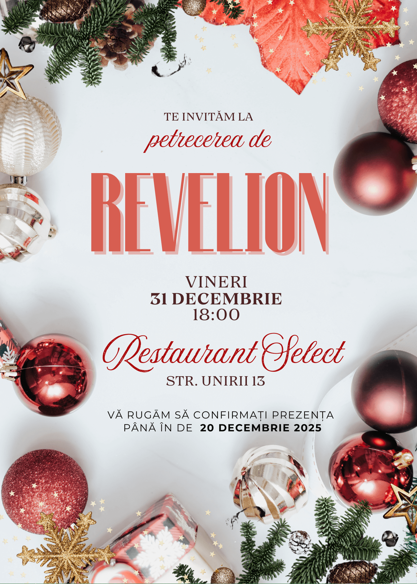 invitatie digitala de revelion model 3