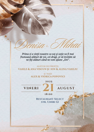 Invitație Digitală Cununie Civilă Model 30