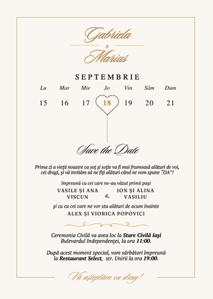 Invitație Digitală Cununie Civilă Model 8