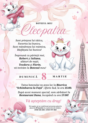 Invitație Digitală Botez Model 2