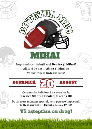 Invitație Digitală Botez Model 41