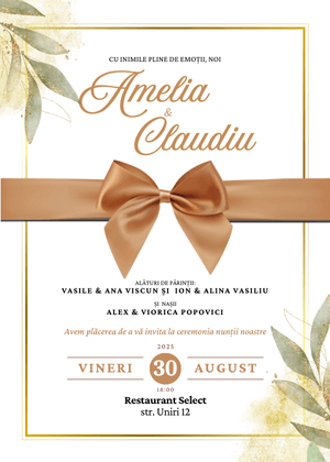 Invitație Digitală Nuntă Model 17