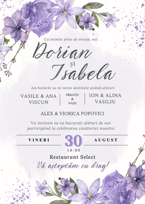 Invitație Digitală Nuntă Model 29