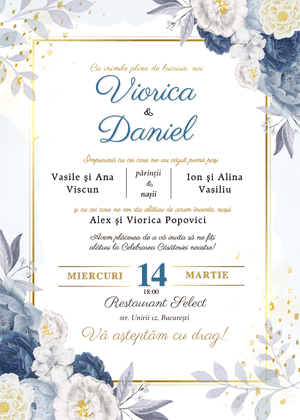 Invitație Digitală Nuntă Model 33