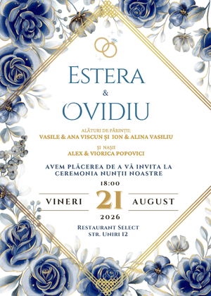 Invitație Digitală Nuntă Model 6