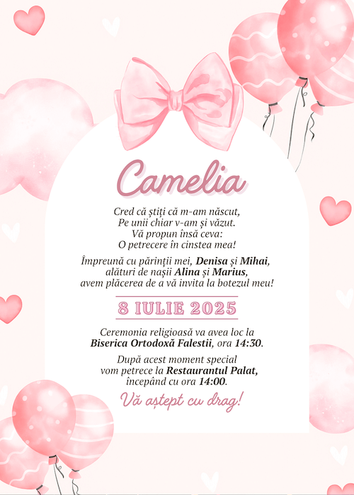 invitatie digitala botez model 71