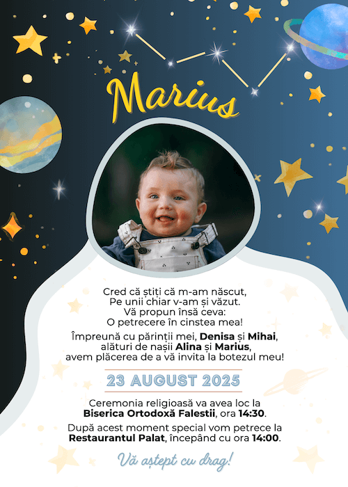 invitatie digitala botez model 72